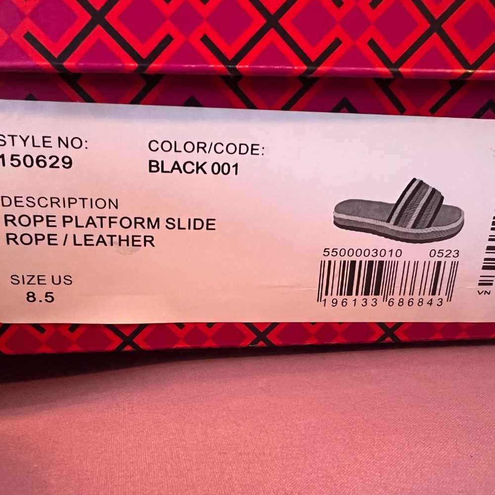 Tory Burch Black Rope Slide Sandals - Picture 2 of 3